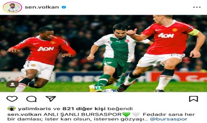 Volkan Şenden Bursaspor paylaşımı