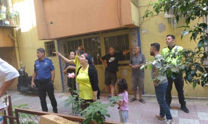 Apartman sakinlerini sokağa döken yangında maskeli sabotajcı iddiası