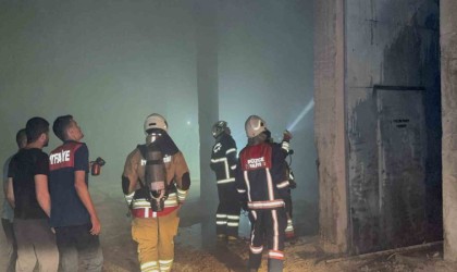 Düzcede parke atölyesinde yangın