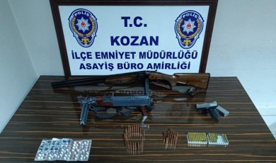 Kozan’da kalaşnikof tüfek ele geçirildi