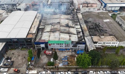 Samsundaki fabrika yangını 9 saatte söndürüldü