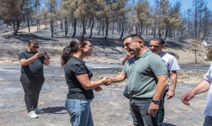 Başkan Günel yangın alanında incelemede bulundu