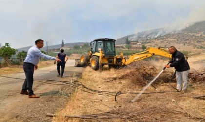 Başkan Öküzcüoğlu Alaşehirdeki yangın bölgesinde