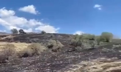 Çankırıda arazi yangını