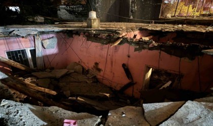 Diyarbakırda metruk yapının tavanı çöktü