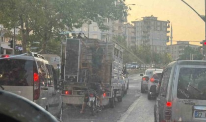 Gaziantepte tehlikeli yolculuk