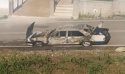 Kocaelide park halindeki araçta yangın