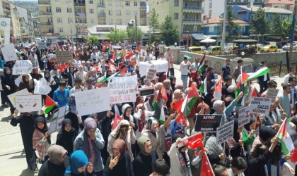 Konyada İsrailin Filistindeki katliamlarına tepki