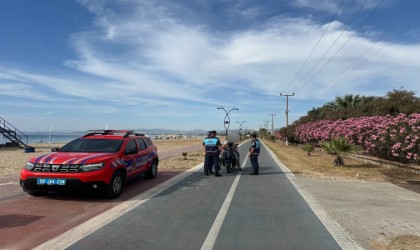 Kuşadasında motosiklet denetimi