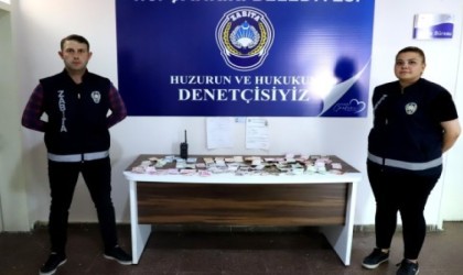 Sahte belgeyle para toplayan dilencinin üzerinden bin 500 TL çıktı