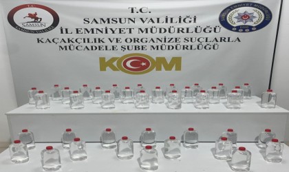 Samsunda 40 litre etil alkol ele geçirildi