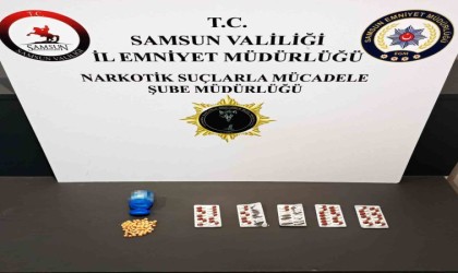 Samsunda uyuşturucu hapla yakalanan bir kişi gözaltına alındı