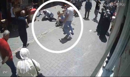 Samsunun en işlek caddesindeki kavga kamerada