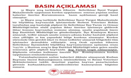 Seferihisardaki şap şüphesi asılsız çıktı