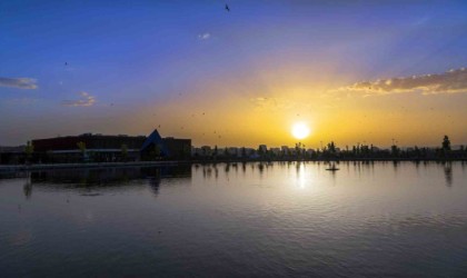 Türkiyenin en büyük biyolojik göleti, görsel şölen sunuyor