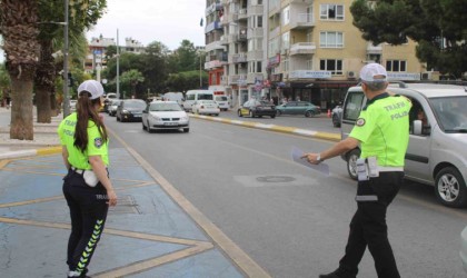 Aydında trafik ekiplerinden “KPSS” seferberliği