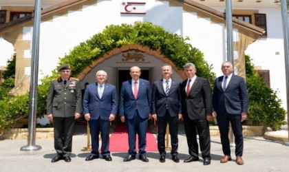 Bakan Güler, KKTC Cumhurbaşkanı Tatar tarafından kabul edildi