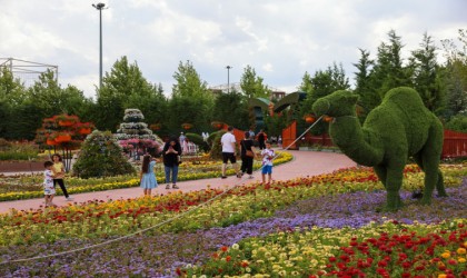 Çiçek gibi Selçuklu: Türkiyenin en büyüğü Selçuklu Çiçek Bahçesi ilgi odağı oluyor