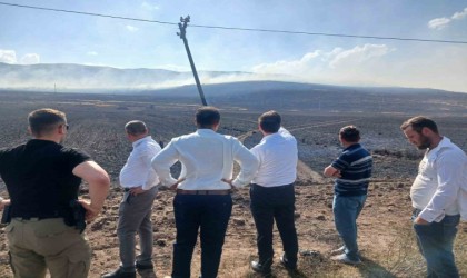 Develide tarım arazinde yangın çıktı