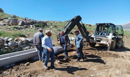 Doğanşehirde yayladaki hayvanlar unutulmadı
