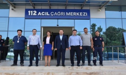 İl Sağlık Müdürü Şenkul, 112 Acil Çağrı Merkezindeki çalışmaları inceledi