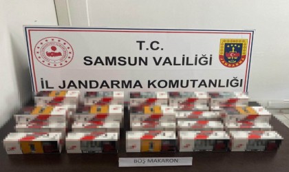 Jandarma ekipleri bandrolsüz makaron ele geçirdi