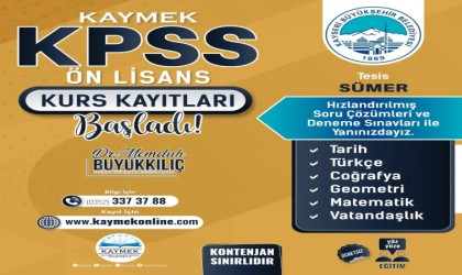 KAYMEKte KPSS için kurs kayıtları sürüyor