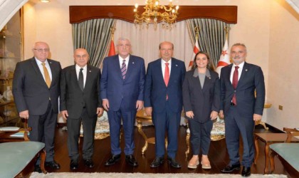 KKTC Cumhurbaşkanı Tatar, İYİ Parti Genel Başkanı Dervişoğlunu kabul etti