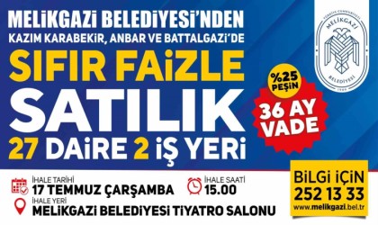Melikgazi Belediyesinden ev veya işyeri sahibi olmak isteyenlere büyük fırsat
