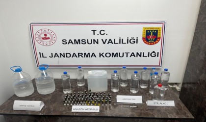Sahte içki üreten şahıs jandarma tarafından yakalandı
