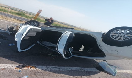 Sürücüsünün kontrolünden çıkan otomobil takla attı: 5 yaralı