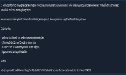 USOM: “Yaşanan aksaklığın siber saldırı kaynaklı olmadığı tespiti yapılmıştır”