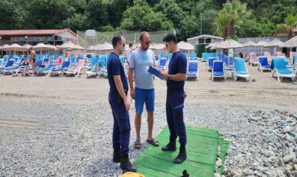 Yalovada Sahil Güvenlikten plajlarda denetim