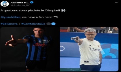 Atalantanın yeni transferi Bellanovadan Yusuf Dikeç pozu