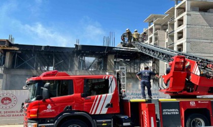 Ataşehirde inşaatta yangın paniği