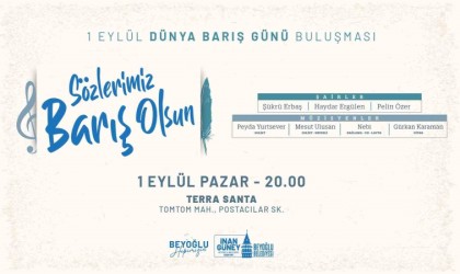 Beyoğlundan dizeler ve notalarla dünyaya barış çağrısı