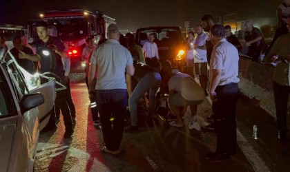 D-100de feci kaza: 2si çocuk 5 kişi yaralandı.