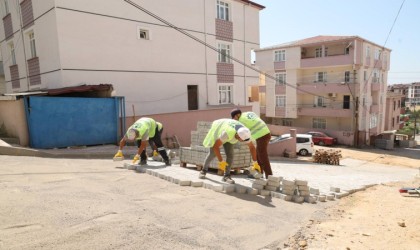 Gebzede 600 metrelik parke yol yapıldı