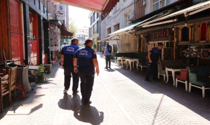 İlkadım zabıtasından işgal sınır çizgisi denetimi