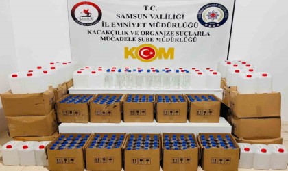 Samsunda 1 ton etil alkol ele geçirildi