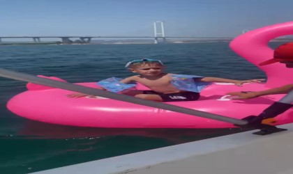 Yalovada deniz simidiyle açıklara sürüklenen çocuk kurtarıldı