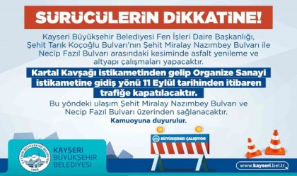 Büyükşehirden ‘yol yapım uyarısı