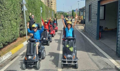 Eğitim ve eğlence Trafik Parkında bir arada