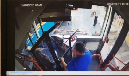 İzmirde kadın otobüs şoförüne yumruklu saldırı