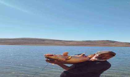 Amatör balıkçı 20 kiloluk sazan yakaladı