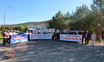 Bayburtta sağlık yaşama dikkat çekmek için yürüyüş yapıldı