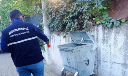 Bozdoğan Belediyesinden çöp konteyneri temizliği çalışmaları devam ediyor