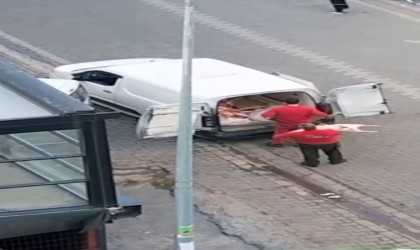 Esenyurtta mide bulandıran anlar kamerada