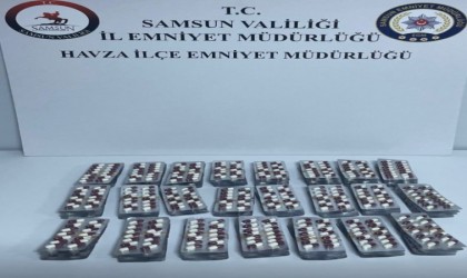 Samsunda 1270 adet sentetik ecza ile yakalanan 4 kişi gözaltına alındı