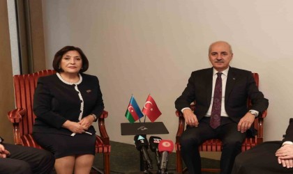TBMM Başkanı Kurtulmuş, Azerbaycan Milli Meclis Başkanı Gafarova ile görüştü
